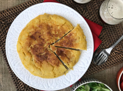 tortilla sencilla para un desayuno fitness a domicilio o para regalar